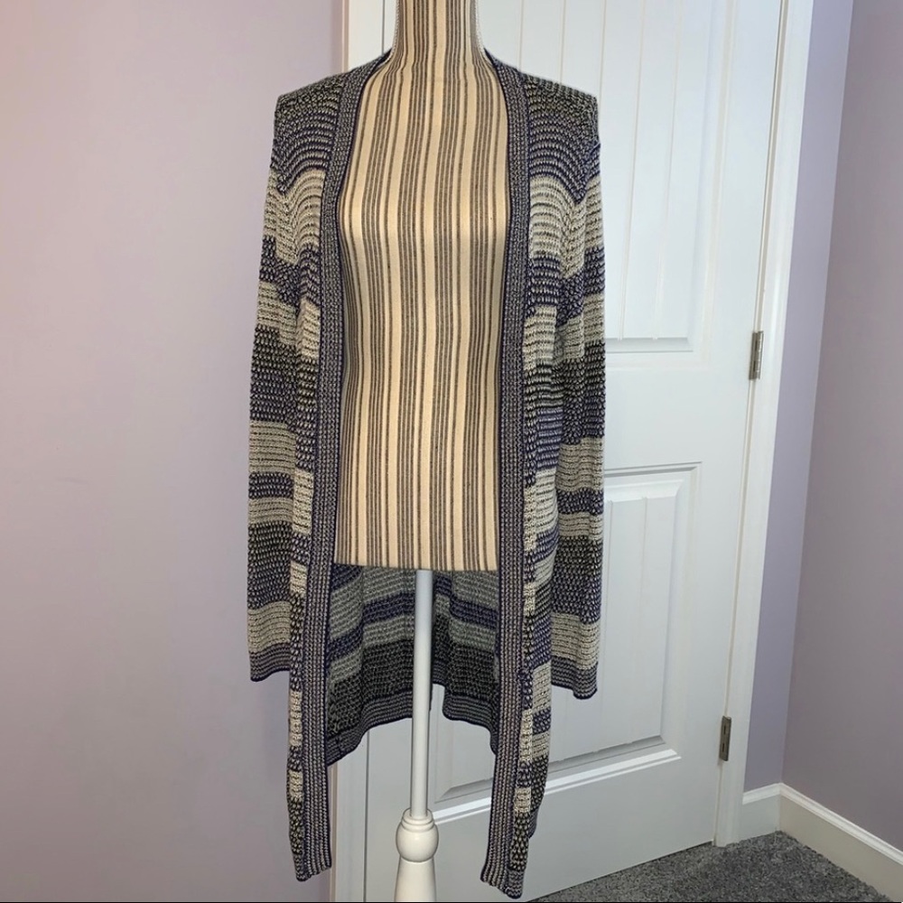 DressBarn Westport Striped Cardigan size L